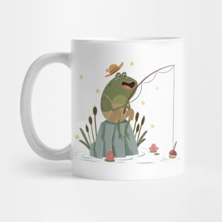 Fishing Frog Mug